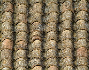 Toit sudiste traditionnel à Aigues-Mortes, France