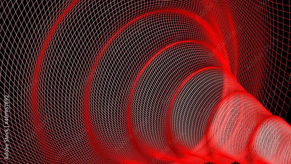 Poster a waving abstract red texture on black background - 3d rendering illustration