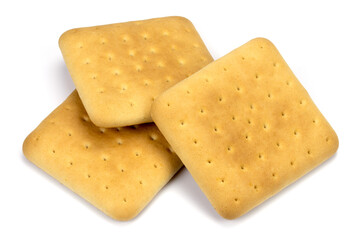 biscuit sec pour le petit déjeuner isolé sur un fond blanc