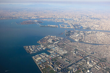 空から東京湾ベイエリアを一望
