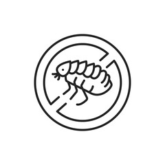 No pests color line icon. Pictogram for web page, mobile app, promo.
