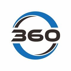 360 logo design template vector 