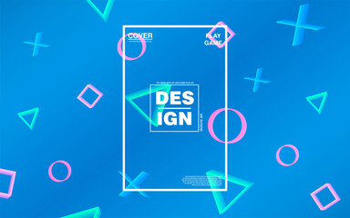 Background with geometric 3d figures