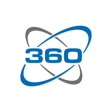360 logo design template vector 