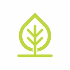 Leaf, tree logo design template vector