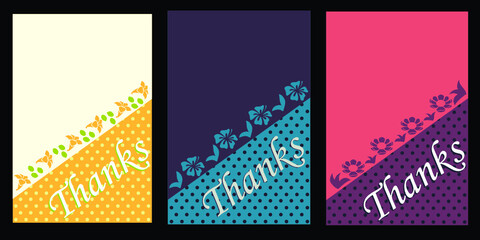 set of thank you cards