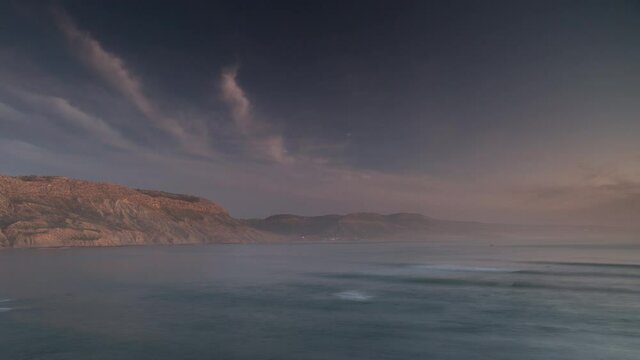 Forward and Reverse footage of the coast at imsouane, morocco