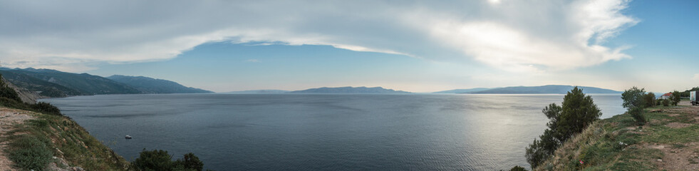 Panoramatic view on Adriatic sea in Croatia.