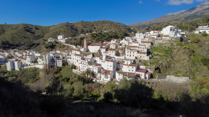 Fototapeta na wymiar municipio de Salares en la comarca de la Axarquía de Málaga, Andalucía