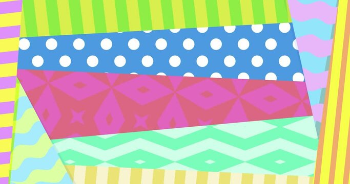Simple abstract background in cartoon or comic style. Infinitely looping childish template with empty space for text.