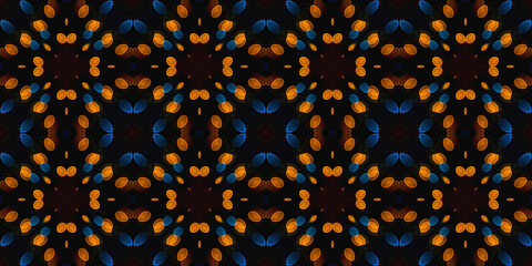 Defocused bokeh background. Festive colorful texture