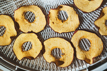 closeup of red apple crisps