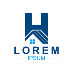 Ilustration vector graphic of H real estate logo