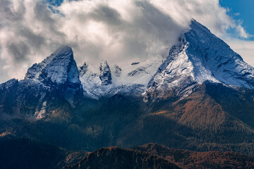 Autumn at the Watzmann in Berchtesgadener Land, Bavaria, Germany.