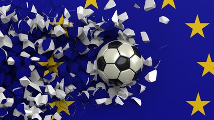 Naklejka premium Soccer ball with Particles under Black Background. 3D sketch design and illustration. 3D CG. 3D high quality rendering.