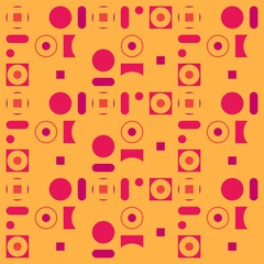 Beautiful of Colorful Seamless Pattern with Square and Circle, Repeated, Abstract, Illustrator Pattern Wallpaper. Image for Printing on Paper, Wallpaper or Background, Covers, Fabrics
