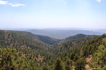 Troodos mountains in Cyprus, close to Mount Olympus, popular for area for tourists, hikes, and quads