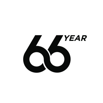 66 infinity Years Anniversary Celebration Vector Template Design Illustration