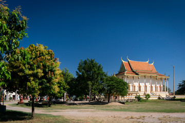 Fototapeta na wymiar Wat Svay Andet Pagoda Kandal province near Phnom Penh Cambodia