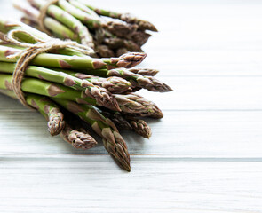 Fresh green asparagus