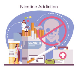 Narcologist concept. Professional medical specialist. Tobacco addiction
