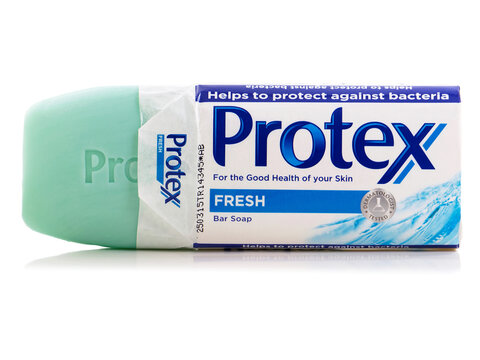 BUCHAREST, ROMANIA - MAY 20, 2016. Protex Fresh, antibacterial soap bar, produced by Colgate-Palmolive