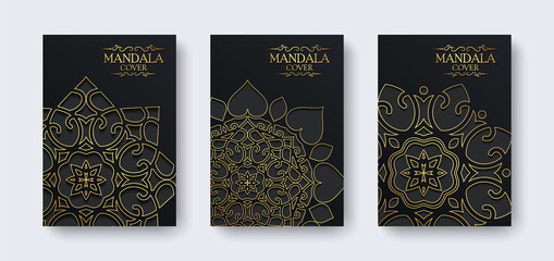 Luxury mandala cover in dark color