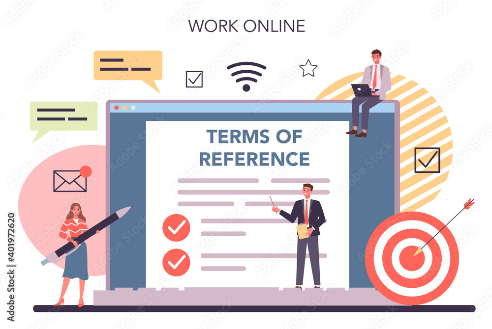Poster website creation online service or platform. process of website