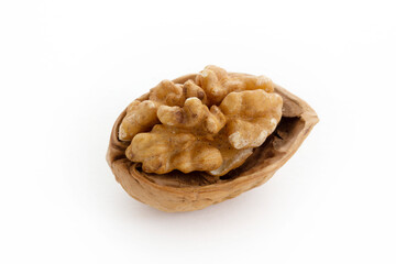 walnuts on a white background