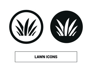 Vector image. Lawn icon. Basic black and white icon.