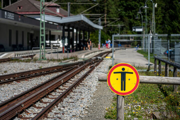 Eibsee station of the Zugspitzbahn in Bavaria