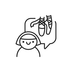 Choreography studio color line icon. Pictogram for web page, mobile app, promo.
