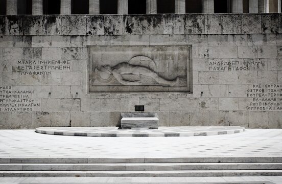 The tomb of the unknown soldier in front of the Greek Parliament in Athens, Greece.