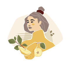 Girl With Pear