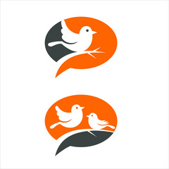 sound birds icon. vector art.