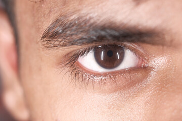 Fototapeta na wymiar detail shot of young man eye