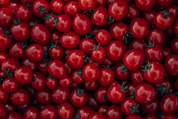 background from red ripe tomatoes grown without chemistry