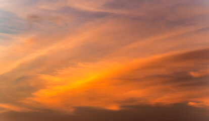Naklejka na ściany i meble clouds in sky display sunset background