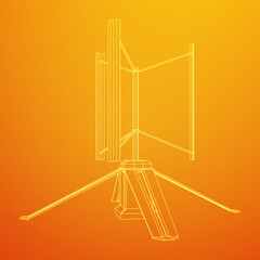 Darrieus wind turbine. Windmill generator