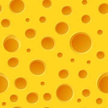 Cheese texture Emoji Pattern. Food Seamless Background Symbols. Silhouette Emoticon Holes Design Vector.