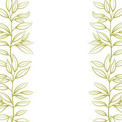 Vector background with gold leaves; for greeting cards, invitations, posters, banners.