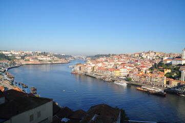 Naklejka na ściany i meble View on the Douro river in Porto, Portugal