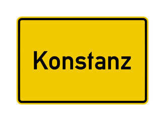 Konstanz city limits road sign in Germany	