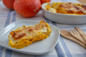 home made tasty cannelloni pumpkin
