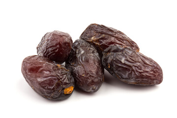 Dried dates fruits isolated on white background