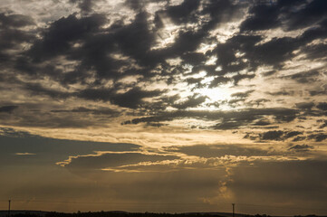 sunset in the clouds