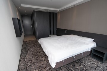 Neat business hotel room interior