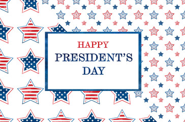 Happy Presidents' Day. Congratulatory inscription for the holiday. Closeup, no people. Congratulations for family, relatives, friends and colleagues