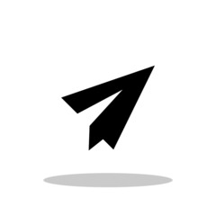 Paper plane icon in flat style. Travel  Navigation symbol for your web site design, logo, app, UI Vector EPS 10.