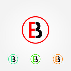 Letter E and B logo vector template